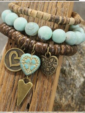 BOHO My Lucky Charm Heart Bracelet Set